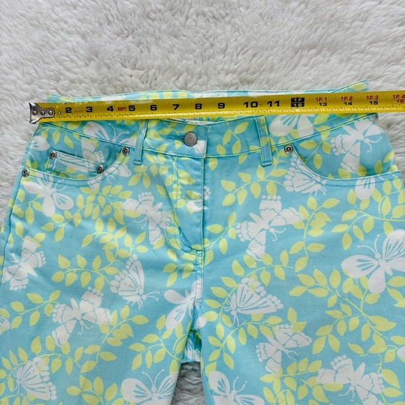 Lilly Pulitzer Butterflies/Leaves Print Cropped Pants size 4 - Picture 7 of 12